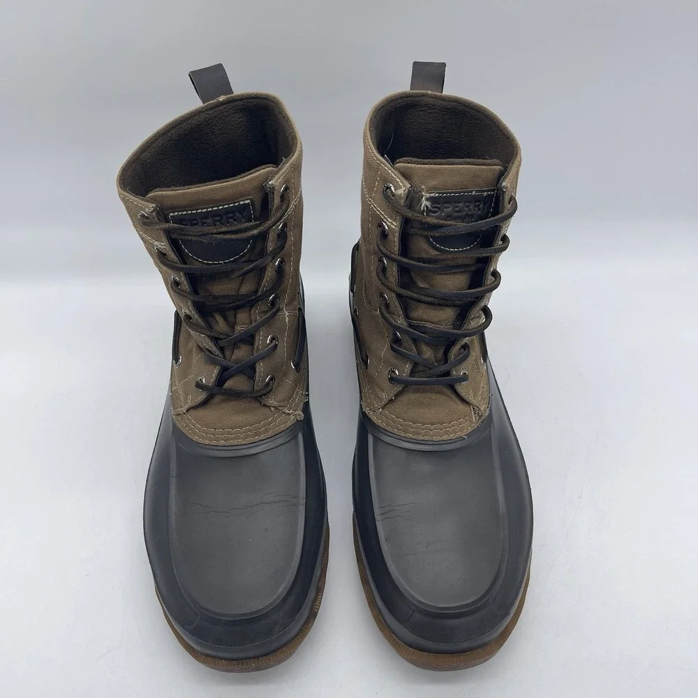 Sperry Decoy STS16417 Men's Size 12  Duck Boots Waterproof Waxed Lace Up Canvas